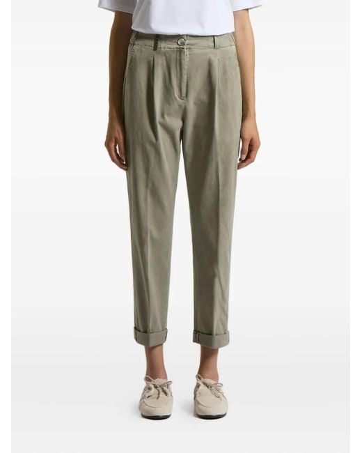 Pantalones con cinturilla elástica Peserico de color Green