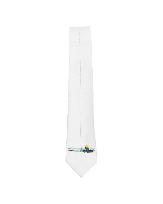 Kidsuper White Graphic-Print Tie for men
