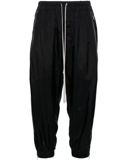 Pantaloni crop con coulisse di Rick Owens in Black