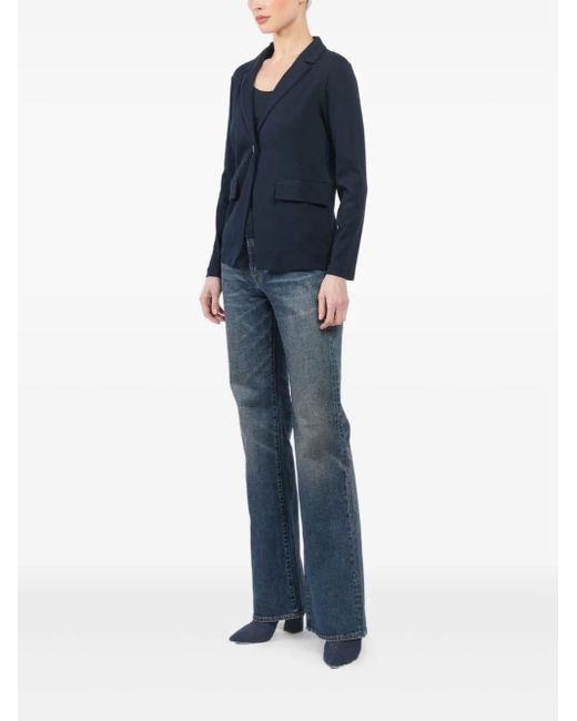 Gran Sasso Blue Single-Button Pocket Blazer Set