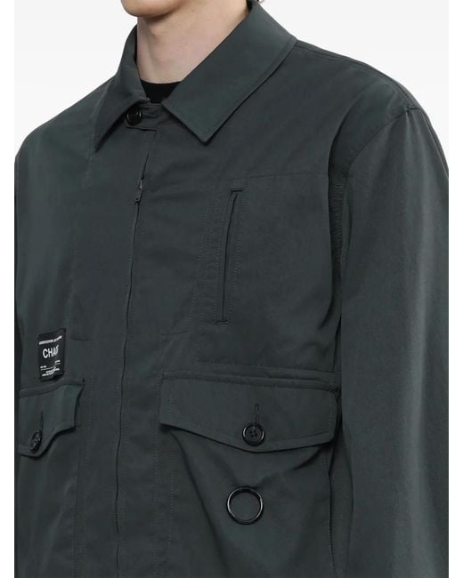 Undercover Twill Shirtjack Met Logopatch in het Blue voor heren