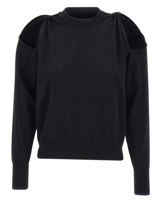 Kaos Blue Cut-Out Knitted Top