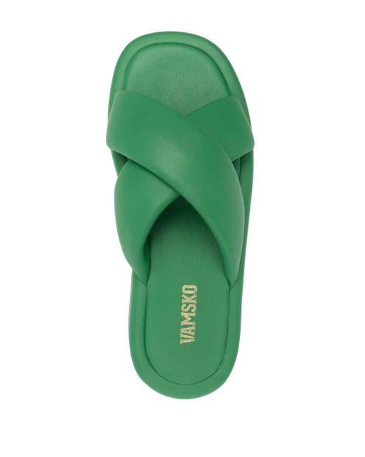 VAMSKO Pillow レザーサンダル Green