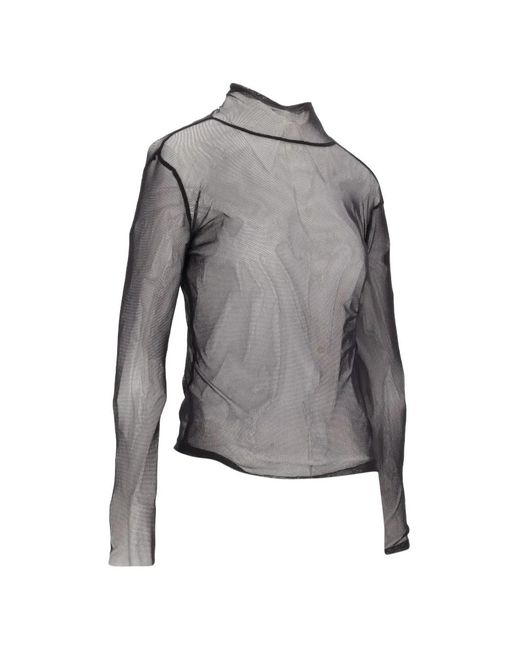 Antipast Gray High-Neck Long-Sleeved Top