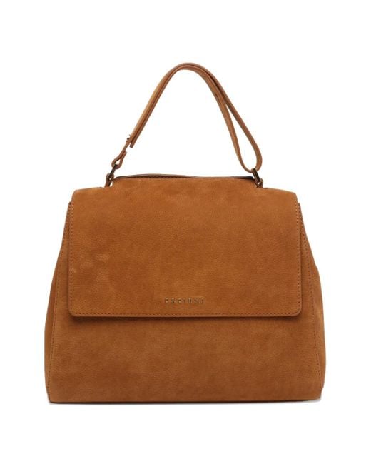 Orciani Leather Shoulder Bag Brown