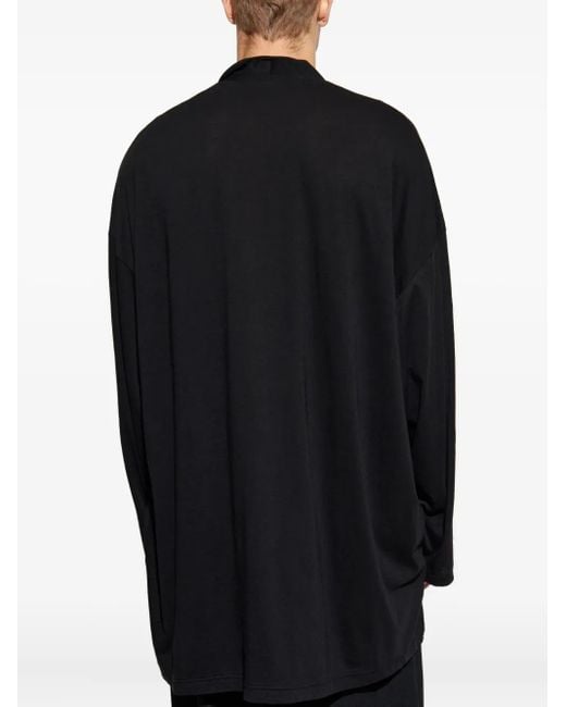 Camicia Con Colletto Asimmetrico di Yohji Yamamoto in Blue da Uomo