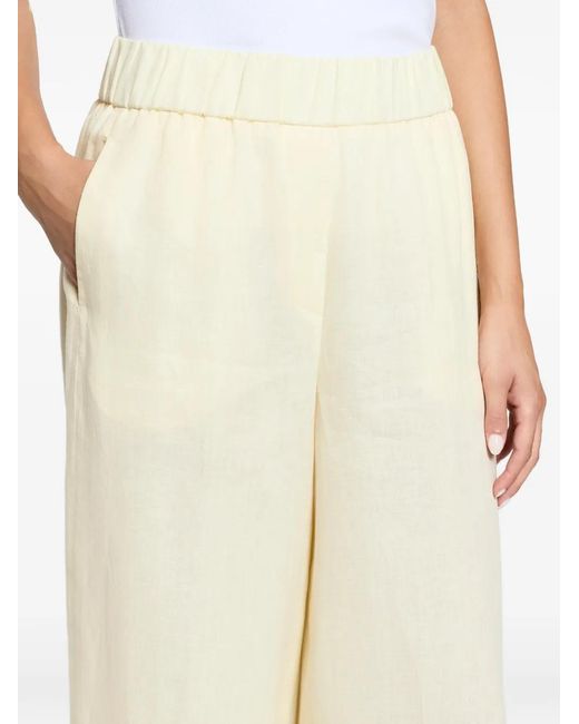 Peserico Natural Elasticated Palazzo Pants