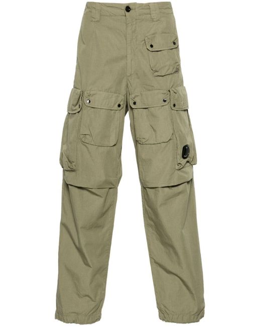 C P Company Green Ripstop Cargo Trousers for men