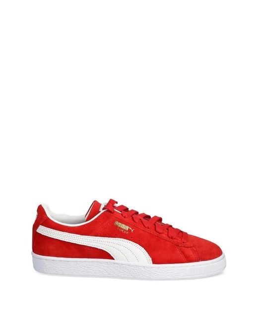 PUMA Red Suede Classic Sneakers