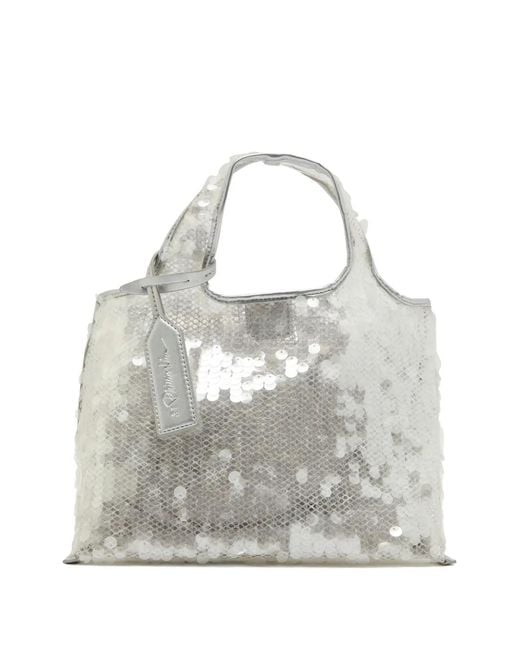 3.1 Phillip Lim White Mini Market Logo-Tag Tote Bag