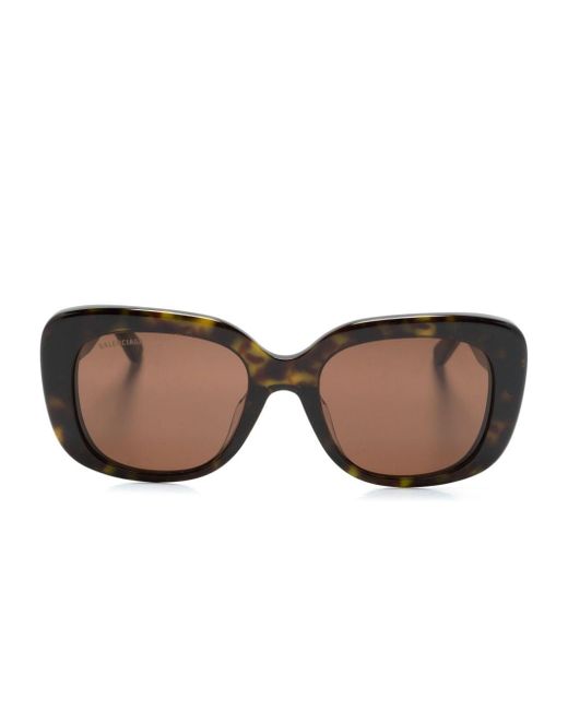 Balenciaga Brown Tortoiseshell Butterfly-frame Sunglasses