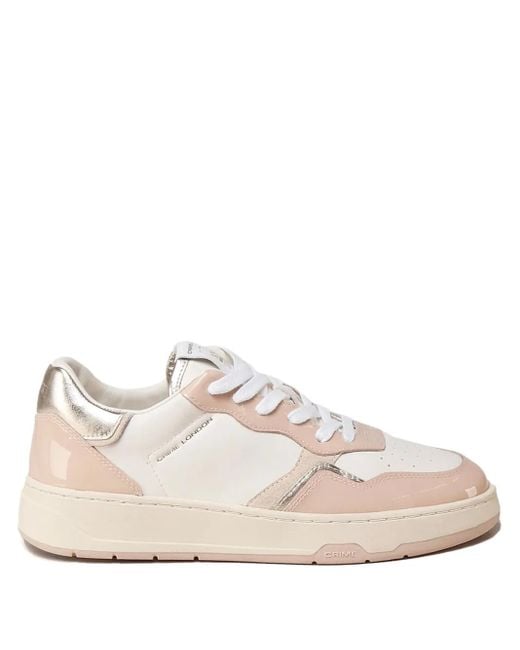 Crime London Pink Sneakers mit Ledereinsätzen