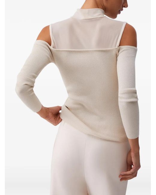 Liu Jo White Logo-Embellishment Sweater