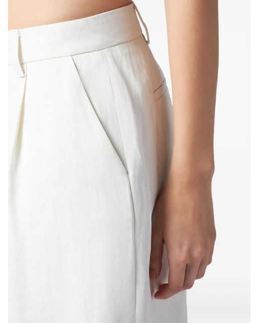 Ballantyne White Silk-Blend Shorts