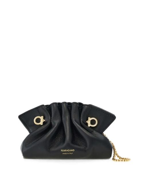 Ferragamo Black Mini Soft Bag