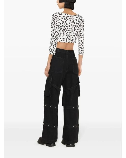 Moschino Cropped Top in het Black