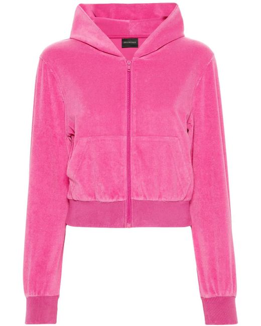 Balenciaga ラインストーンロゴ パーカー Pink