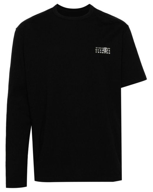MM6 by Maison Martin Margiela T-Shirt mit Nummern-Print in Black für Herren
