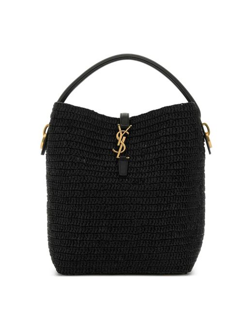 Saint Laurent Le 37 Bucket-Tas Met Leren Afwerking in het Black