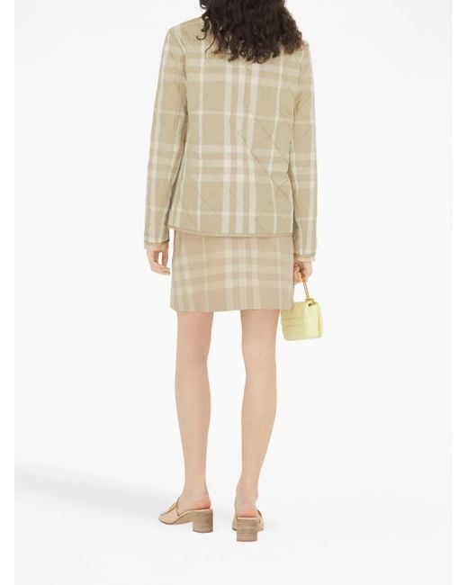 Burberry Geruite Rok in het Natural