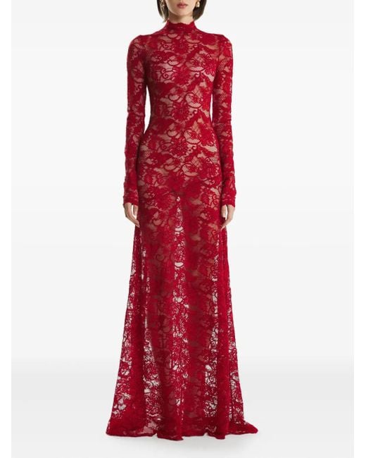 2310 STUDIO Red High-Neck Maxi Dress