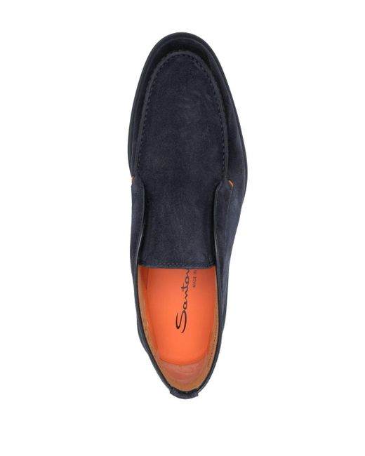 Santoni Blue Slip-on Boots for men