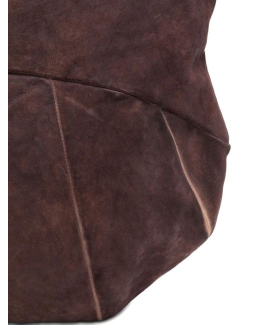 Grand Sac Cabas En Daim shotof en coloris Brown