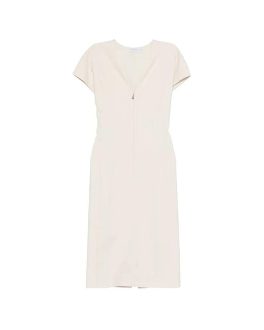 Patrizia Pepe White Robe À Col V