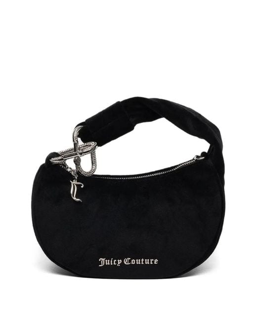 Juicy Couture Black Blossom Chain Charm Tote Bag