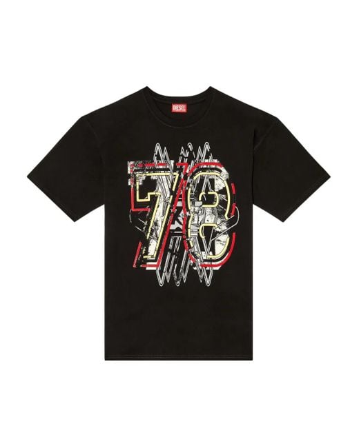 DIESEL Black T-Boxt-T8 Graphic-Print T-Shirt for men
