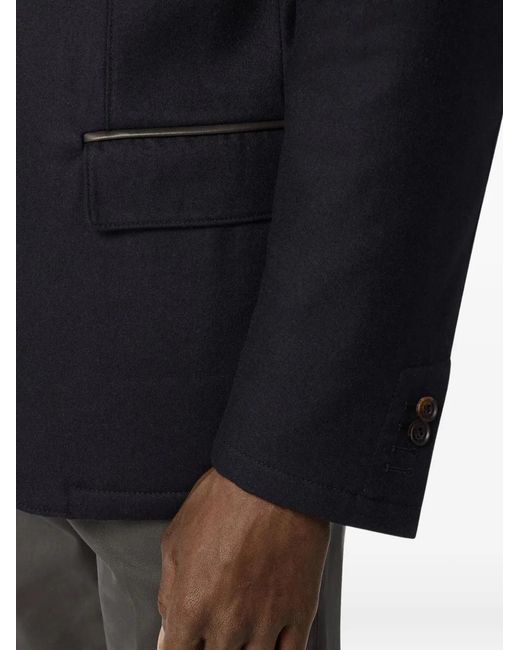 Corneliani Blue Zip Outdoor Jacket for men