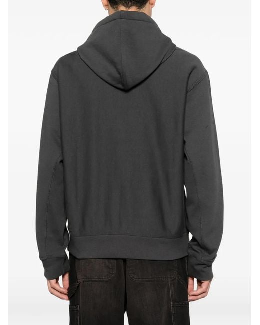 Carhartt Black American Script Logo-Embroidered Hoodie for men