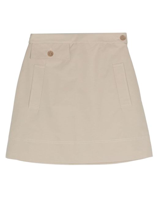 Aspesi Natural A-line Mini Skirt
