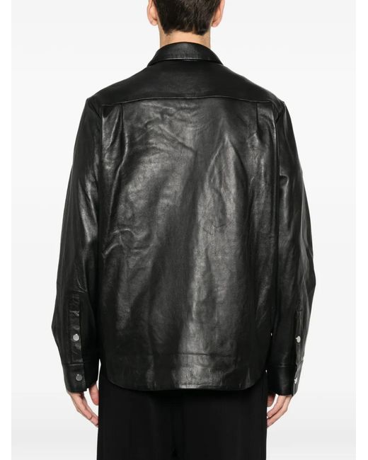 MEDEA Black Pocket Leather Jacket