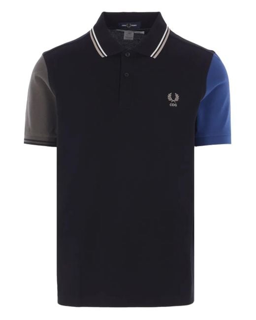 Comme des Garçons Black Colour-Block Logo Polo Shirt for men