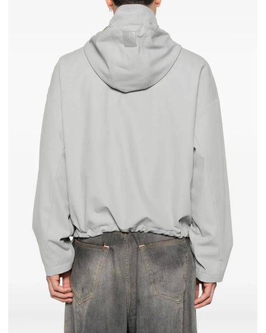 Loewe Gray Cotton Hooded Jacket for men