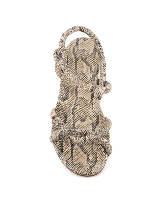 Roberto Del Carlo Natural 12107 Twisted-Strap Sandals
