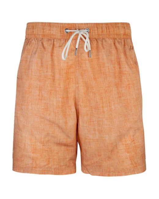 Paul & Shark Zwembroek Met Logoplakkaat in het Orange voor heren