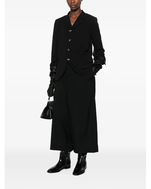 Comme des Garçons Black Single-Breasted Notched-Lapels Jacket