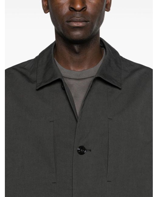 Lemaire Black Classic-collar Shirt Jacket for men