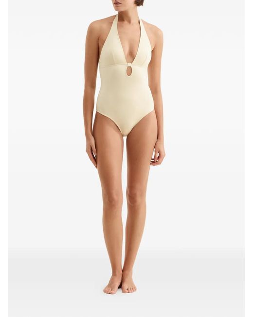 Eres White Harmony Halterneck Swimsuit