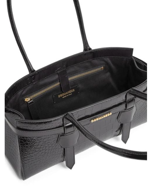 DSquared² Black Leather Tote Bag