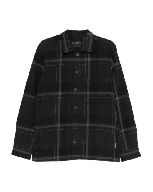 Marc O' Polo Black Plaid Pocket Overshirt for men
