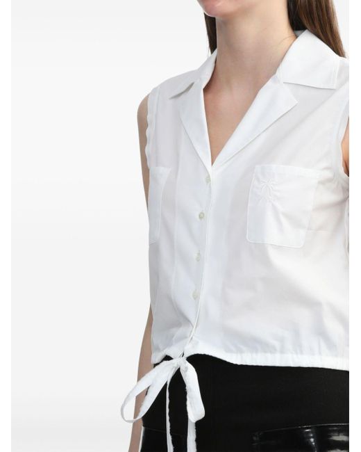 N°21 White Cropped Cotton Shirt