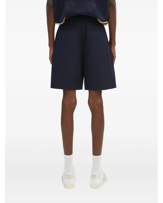 A.P.C. Blue Pleated-Front Shorts for men