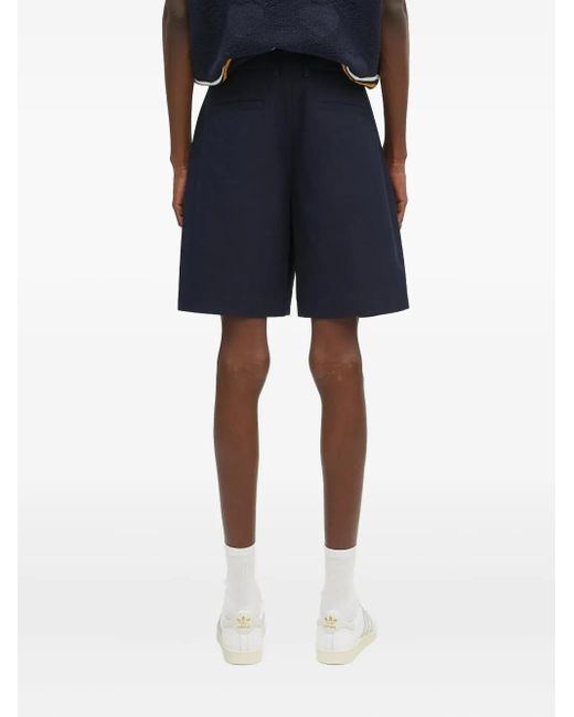 A.P.C. Blue Pleated-Front Shorts for men