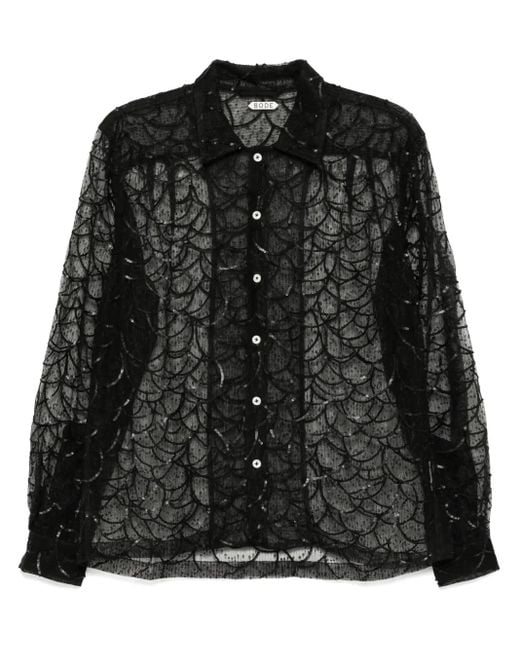 Chemise À Effet De Transparence Bode pour homme en coloris Black