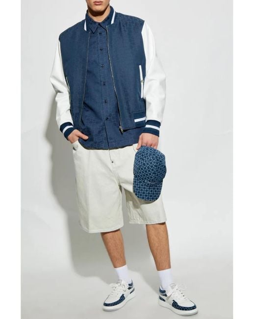 Givenchy Blue Logo Bomber Jacket for men