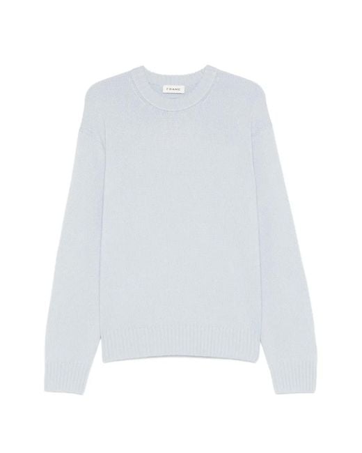FRAME White Crew-Neck Sweater for men