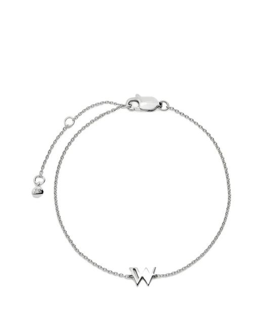 Monica Vinader Metallic Initial W Chain Bracelet